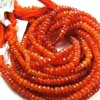 Natural Orange Carnelian Faceted Roundel Beads Strand Length 14 Inches and Size 5mm to 6mm approx. Carnelian is a brownish-red semi precious gemstone. It is found commonly in india as well as in south america. Also known for feng-shui and healing purposes. 
